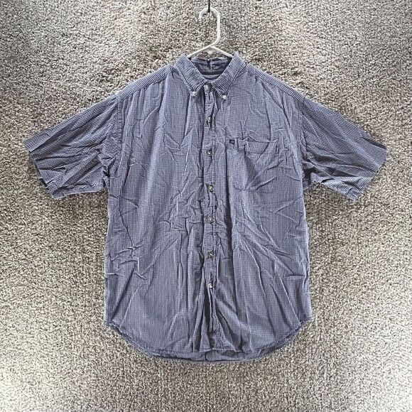 Ralph Lauren Other - Vintage Ralph Lauren Shirt Adult‎ Large Blue Check Short Sleeve Jeans Co Cotton